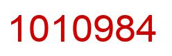 Number 1010984 red image