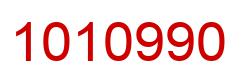 Number 1010990 red image