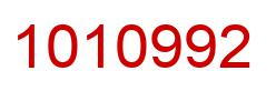 Number 1010992 red image