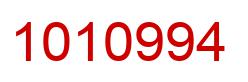 Number 1010994 red image