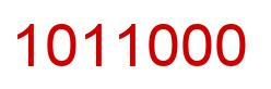 Number 1011000 red image