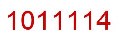 Number 1011114 red image