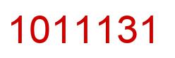 Number 1011131 red image
