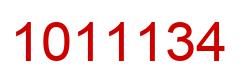 Number 1011134 red image