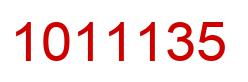 Number 1011135 red image