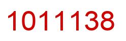 Number 1011138 red image