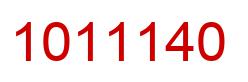 Number 1011140 red image