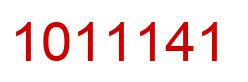 Number 1011141 red image