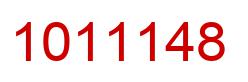 Number 1011148 red image