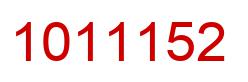 Number 1011152 red image