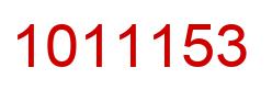 Number 1011153 red image