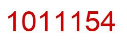 Number 1011154 red image