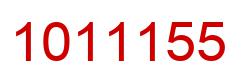 Number 1011155 red image