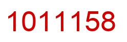 Number 1011158 red image