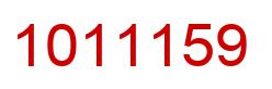 Number 1011159 red image