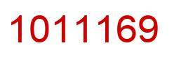 Number 1011169 red image