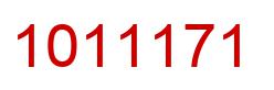 Number 1011171 red image