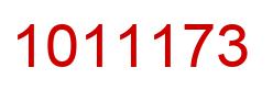 Number 1011173 red image