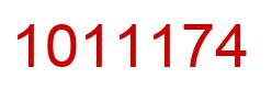 Number 1011174 red image