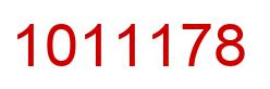 Number 1011178 red image