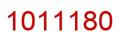 Number 1011180 red image
