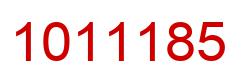 Number 1011185 red image