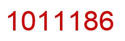 Number 1011186 red image