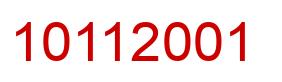 Number 10112001 red image