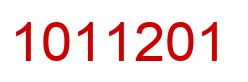 Number 1011201 red image