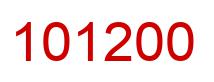 Number 101200 red image