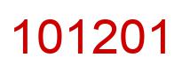 Number 101201 red image
