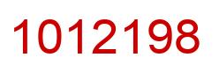 Number 1012198 red image