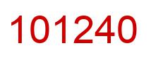 Number 101240 red image