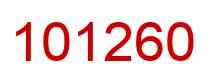 Number 101260 red image