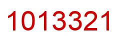 Number 1013321 red image
