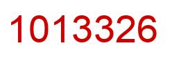 Number 1013326 red image