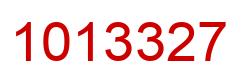 Number 1013327 red image