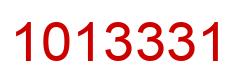 Number 1013331 red image