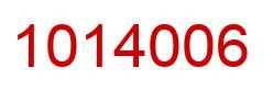 Number 1014006 red image