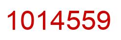 Number 1014559 red image