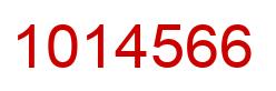 Number 1014566 red image