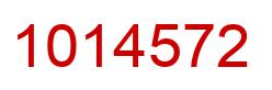 Number 1014572 red image