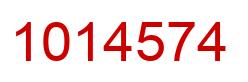 Number 1014574 red image