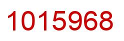 Number 1015968 red image