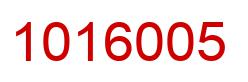 Number 1016005 red image