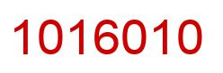 Number 1016010 red image