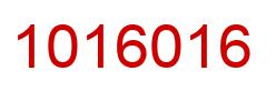 Number 1016016 red image