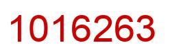 Number 1016263 red image