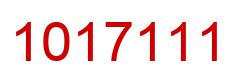 Number 1017111 red image