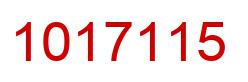 Number 1017115 red image